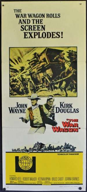 The War Wagon Poster Original Daybill 1967 John Wayne Kirk Douglas