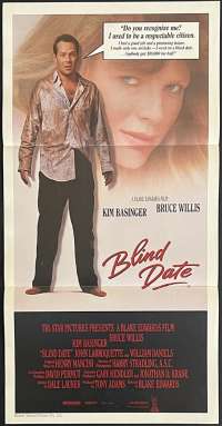 Blind Date Poster Daybill Original 1987 Bruce Willis Kim Basinger