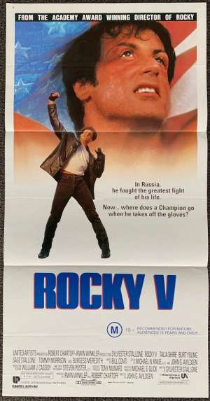 Rocky 5 Daybill Poster Original 1990 Sylvester Stallone Boxing Talia Shire
