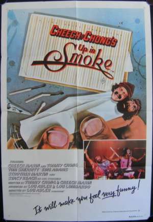 Cheech And Chong Up In Smoke Poster Original One Sheet Cheech Marin Tommy Chong