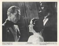 Star Wars Movie Still Reproduction B/W Peter Cushing Carrie Fisher
