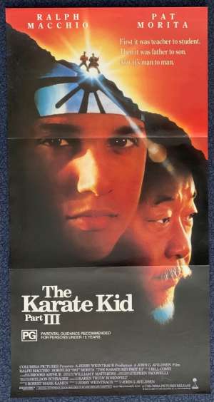 The Karate Kid Part 3 Poster Original Daybill 1989 Ralph Macchio Pat Morita