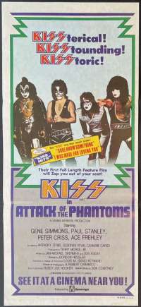 Kiss In Attack Of The Phantoms Poster Original Rare Daybill 1978