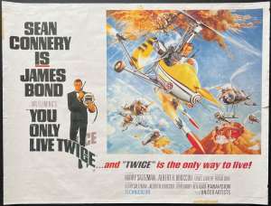 You Only Live Twice Poster UK Commercial Reprint 1980s Connery 007