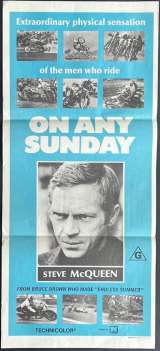 On Any Sunday Poster Original Daybill Style B 1971 Steve McQueen Bruce Brown