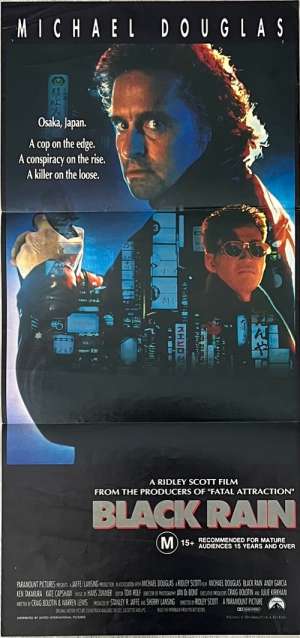 Black Rain Poster Original Daybill 1989 Michael Douglas Andy Garcia