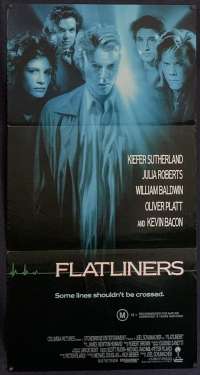 Flatliners Poster Original Daybill 1990 Kiefer Sutherland Julia Roberts Alvin Art