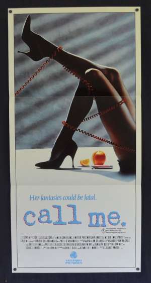 Call Me 1988 Daybill movie poster Erotic Patricia Charbonneau Patti D&#039;Arbanville