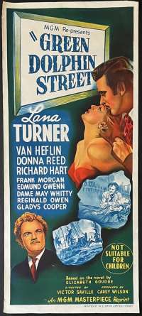 Green Dolphin Street Poster Original Daybill 1950s Re-Issue Lana Turner