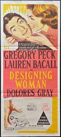 Designing Woman Poster Daybill Original 1957 Gregory Peck Romance