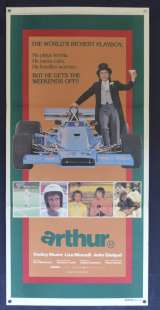 Arthur Movie Poster Original Daybill 1981 Dudley Moore Liza Minnelli John Gielgud