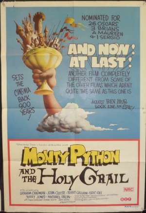 Monty Python And The Holy Grail Poster Original One Sheet 1975 King Arthur