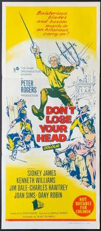 Don't Lose Your Head Daybill Poster 1966 Sid James Kenneth Williams Carry On