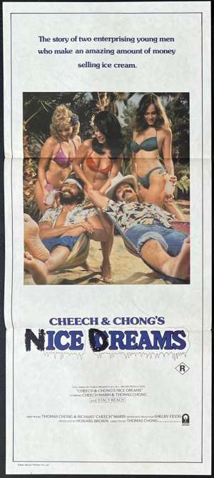 Cheech And Chong&#039;s Nice Dreams Poster Original Daybill Cheech Marin Tommy Chong