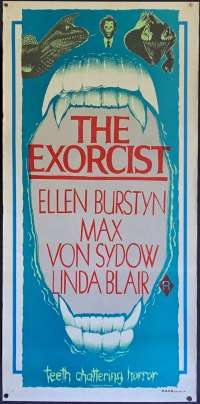 The Exorcist Poster Original Daybill 1980s Re-Issue Linda Blair William Friedkin