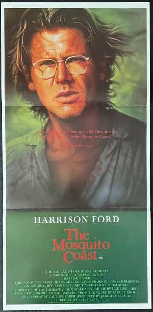 The Mosquito Coast Poster Original Daybill 1986 Daybill Harrison Ford River Phoenix