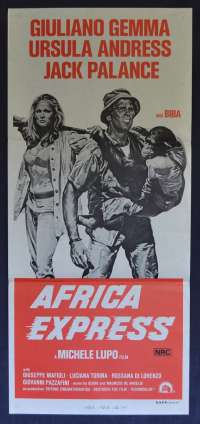 Africa Express Movie Poster Original Daybill 1975 Ursula Andress Jack Palance