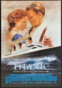 Titanic Poster One Sheet 1997 Style B Art Rare Blue Credits