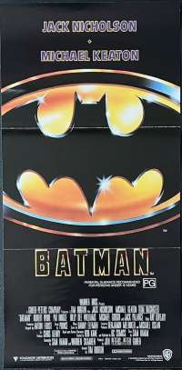 Batman Poster Original Daybill 1989 Michael Keaton Superhero Tim Burton