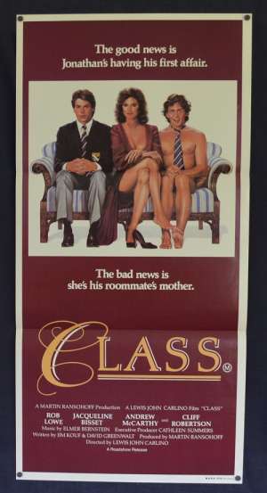 Class Daybill Movie Poster Original 1983 Rob Lowe Andrew McCarthy