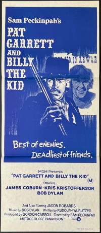 Pat Garrett And Billy The Kid Daybill Original Movie Poster Rare Blue Art RI