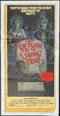 Return Of The Living Dead Poster Daybill Original 1985 Zombie Horror