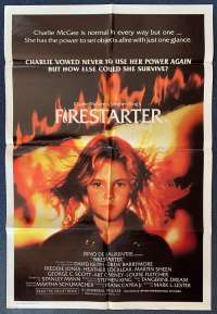 Firestarter Poster Original One Sheet 1984 Drew Barrymore Stephen King Horror