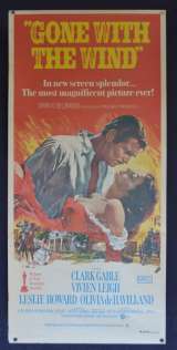 Gone With The Wind Movie Poster Original Daybill 1971 Re-Issue Clark Gable