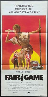 Fair Game Poster Original Daybill Rare 1986 Cassandra Delaney