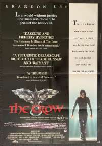 The Crow Poster Original One Sheet 1994 Brandon Lee Martial Arts