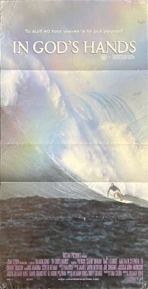 In God&#039;s Hands Poster Original Daybill 1998 Surfing