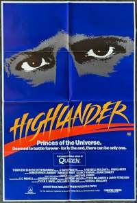 Highlander Poster Original One Sheet 1986 Christopher Lambert Sean Connery