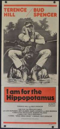 I am For The Hippopotamus Poster Original Daybill 1979 Trinity Boys Comedy