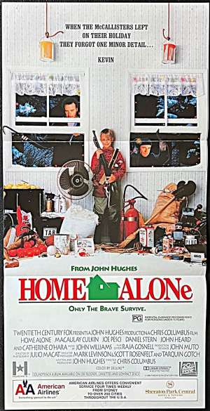 Home Alone Poster Daybill Rare Original 1990 Macaulay Culkin Joe Pesci