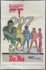 Dr No Poster One Sheet Original USA 1980's Re-Issue Sean Connery 007