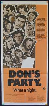 Don's Party Poster Original Daybill 1976 Graham Kennedy Bruce Beresford