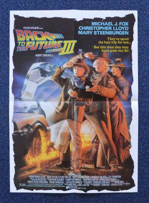 Back To The Future 3 Poster Promotional Flyer Michael J Fox Drew Struzan Art