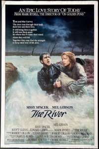 The River Poster Original USA One Sheet Rolled 1984 Mel Gibson Sissy Spacek