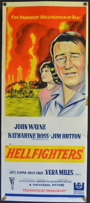 Hellfighters Poster Original Daybill 1968 John Wayne Katharine Ross