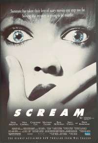 Scream Poster Original One Sheet 1996 Wes Craven Courteney Cox