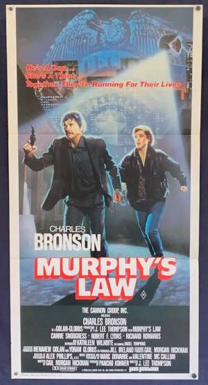 Murphy&#039;s Law Daybill Movie Poster Original 1986 Charles Bronson