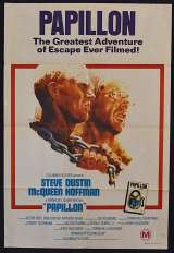 Papillon Poster One Sheet Original 1973 Steve McQueen Dustin Hoffman
