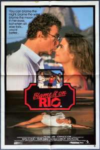 Blame It On Rio Poster Original One Sheet 1984 Michael Caine Demi Moore